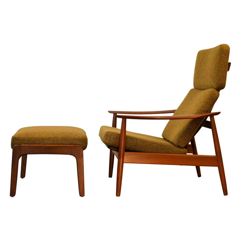 Teak Vintage lounge chair model FD-164 by Arne Vodder - 1960s