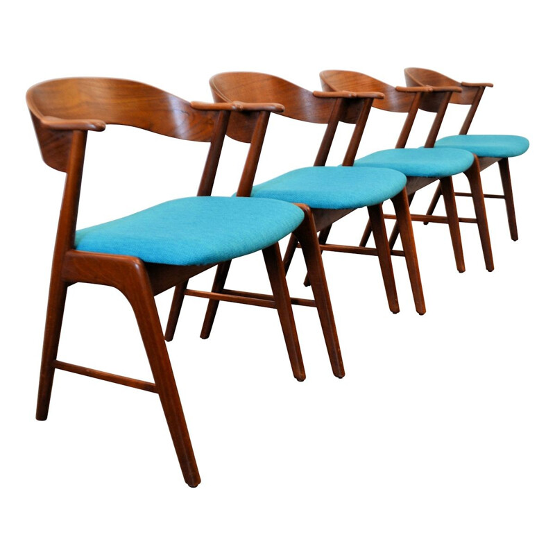 Set of 4 Teak Vintage dining chairs by Kai Kristiansen - 1960s