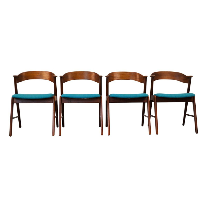 Set of 4 Teak Vintage dining chairs by Kai Kristiansen - 1960s