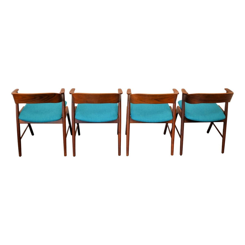 Suite de 4 Chaises à repas Vintage en teck par Kai Kristiansen - 1960