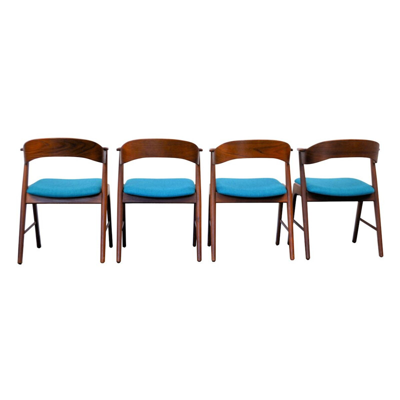 Set of 4 Teak Vintage dining chairs by Kai Kristiansen - 1960s