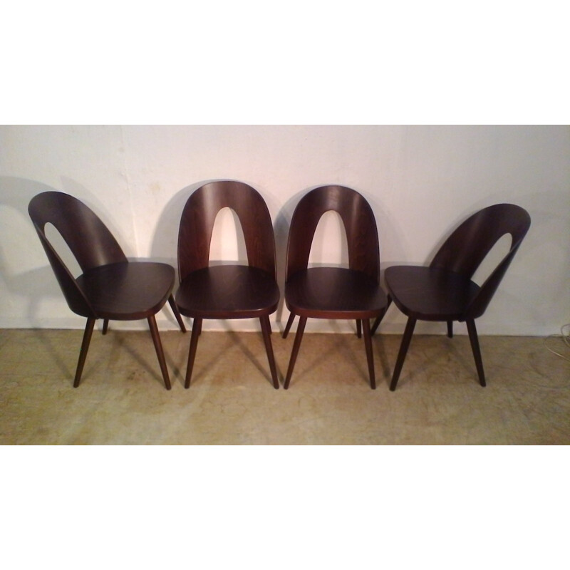 Set of 4 Beechwood Chairs by Antonín Šuman - 1960s