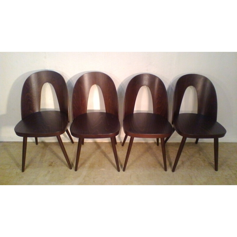 Set of 4 Beechwood Chairs by Antonín Šuman - 1960s