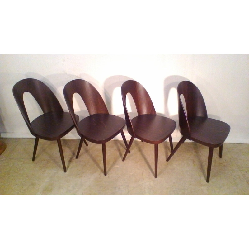 Set of 4 Beechwood Chairs by Antonín Šuman - 1960s