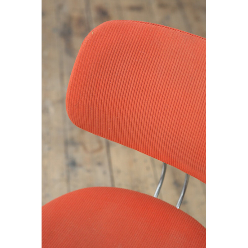 Dutch Orange vintage Desk Chair in Velvet- 1960s