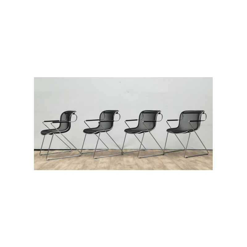 Suite de 4 chaises "Penelope" de Charles Pollock pour Castelli - 1990