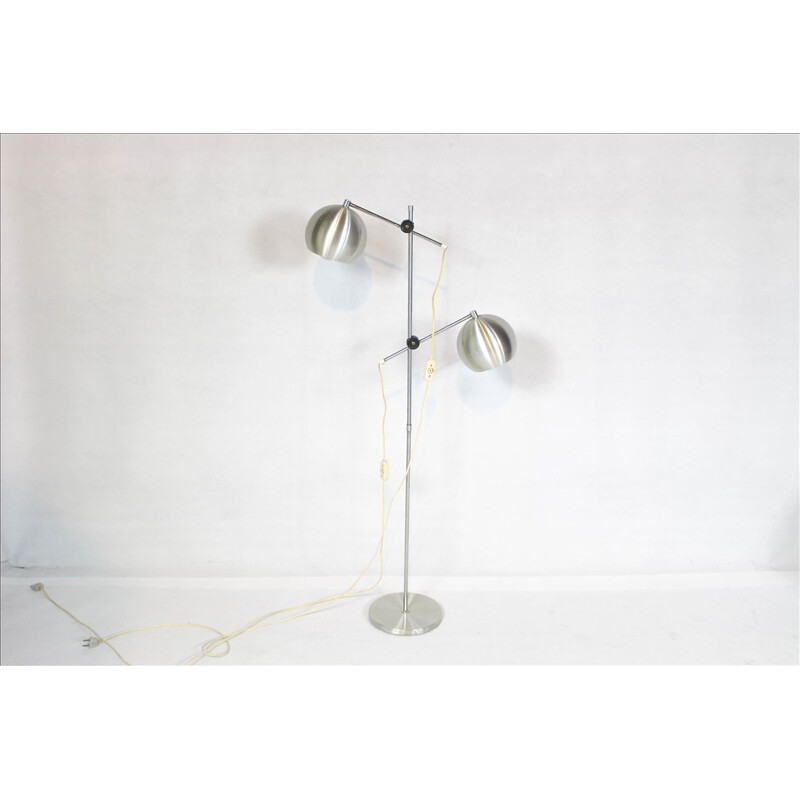 Vintage Danish Floor Lamp in aluminium - 1970s