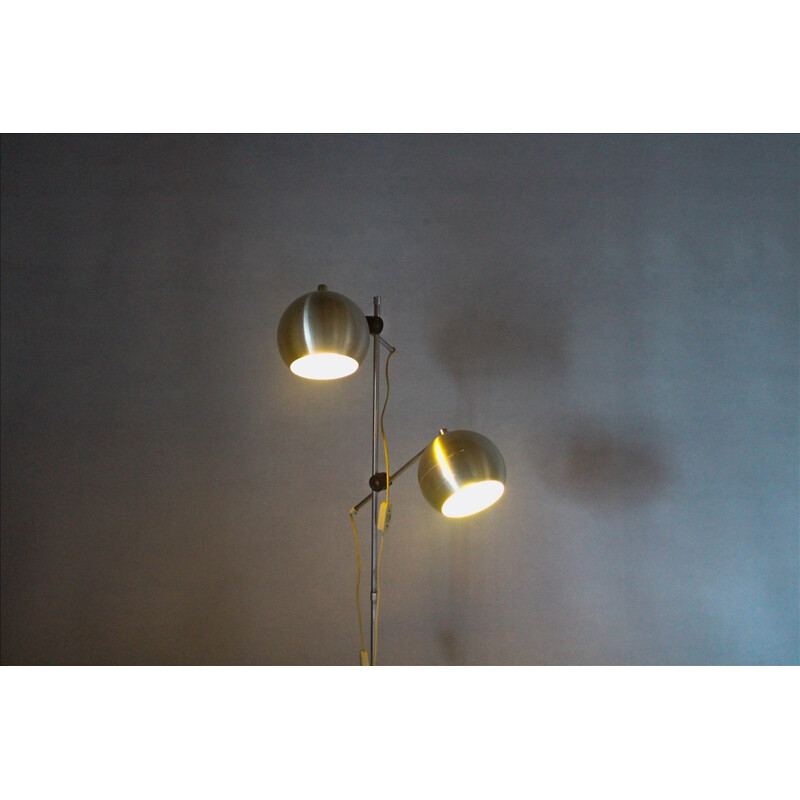 Vintage Danish Floor Lamp in aluminium - 1970s