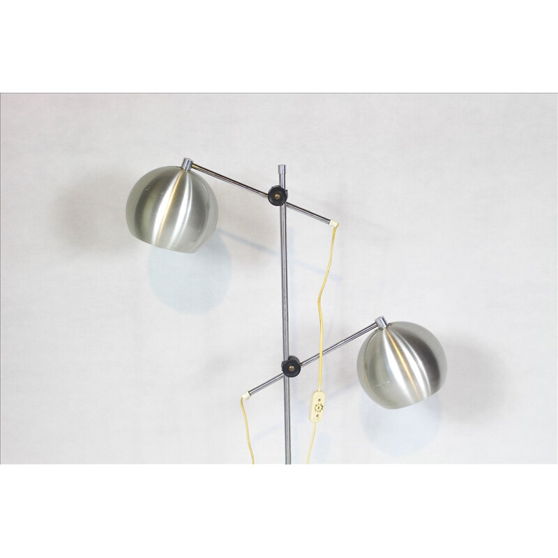 Vintage Danish Floor Lamp in aluminium - 1970s