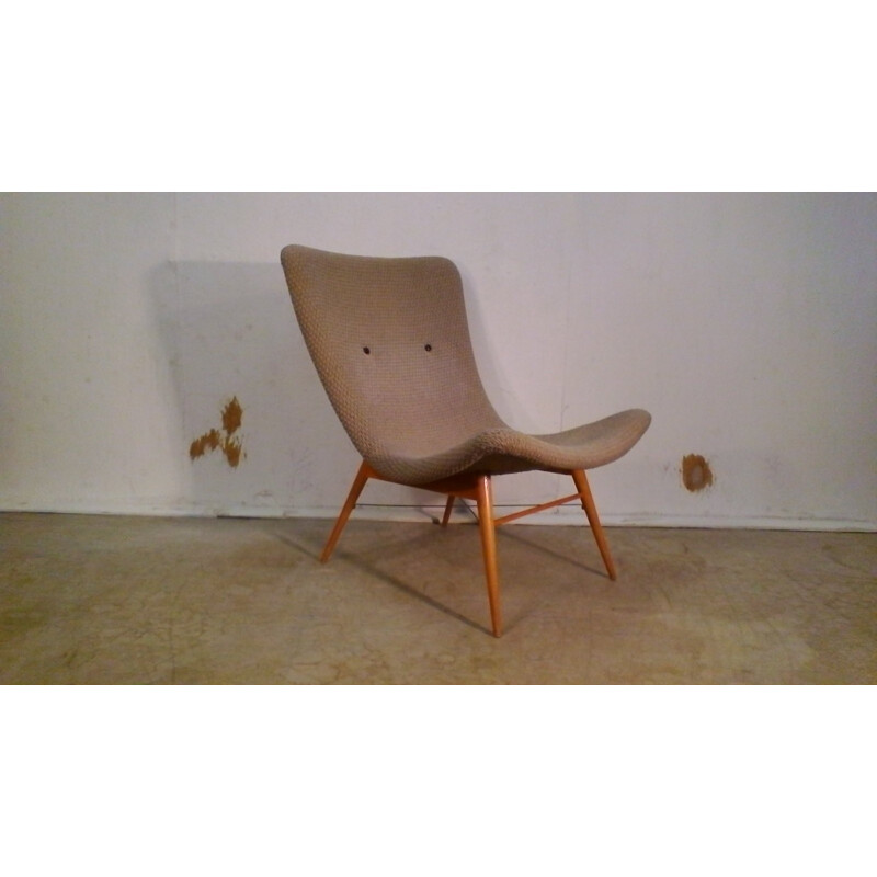 Vintage lounge stoel van Miroslav Navratil - 1950