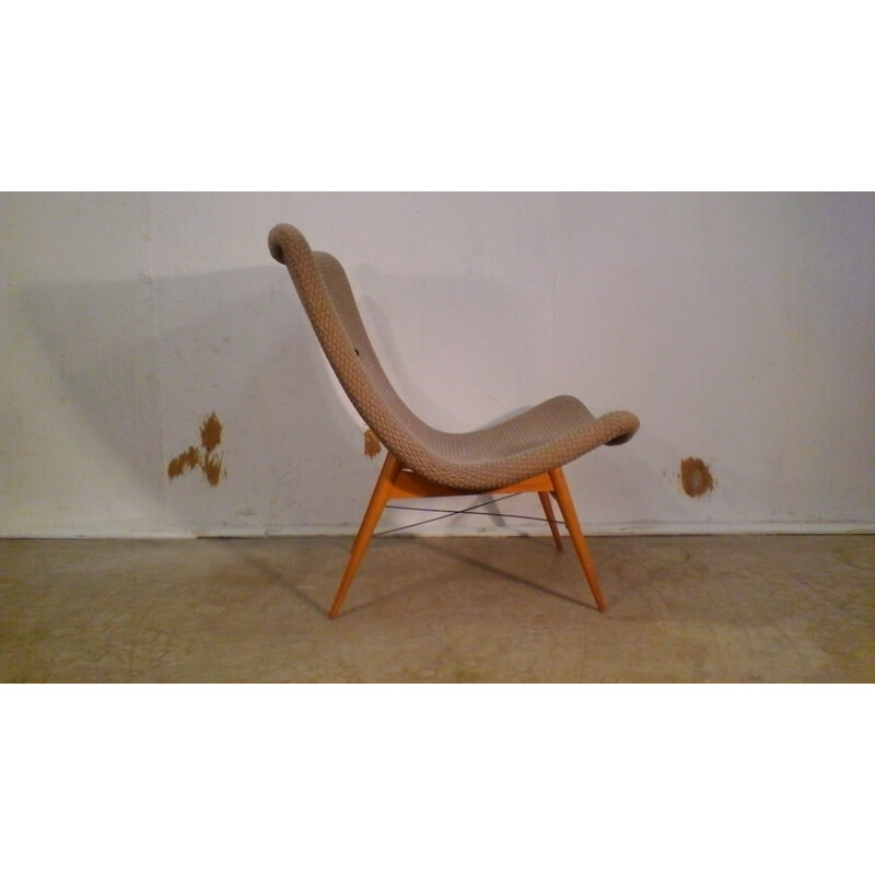 Vintage lounge stoel van Miroslav Navratil - 1950