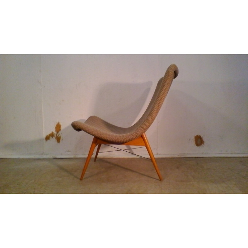Vintage Lounge Chair by Miroslav Navratil - 1950s