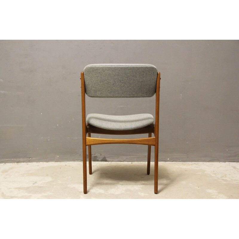 Set of 4 grey chairs "N 49" by Erik Buch for O.D. Mobler AS - 1960s