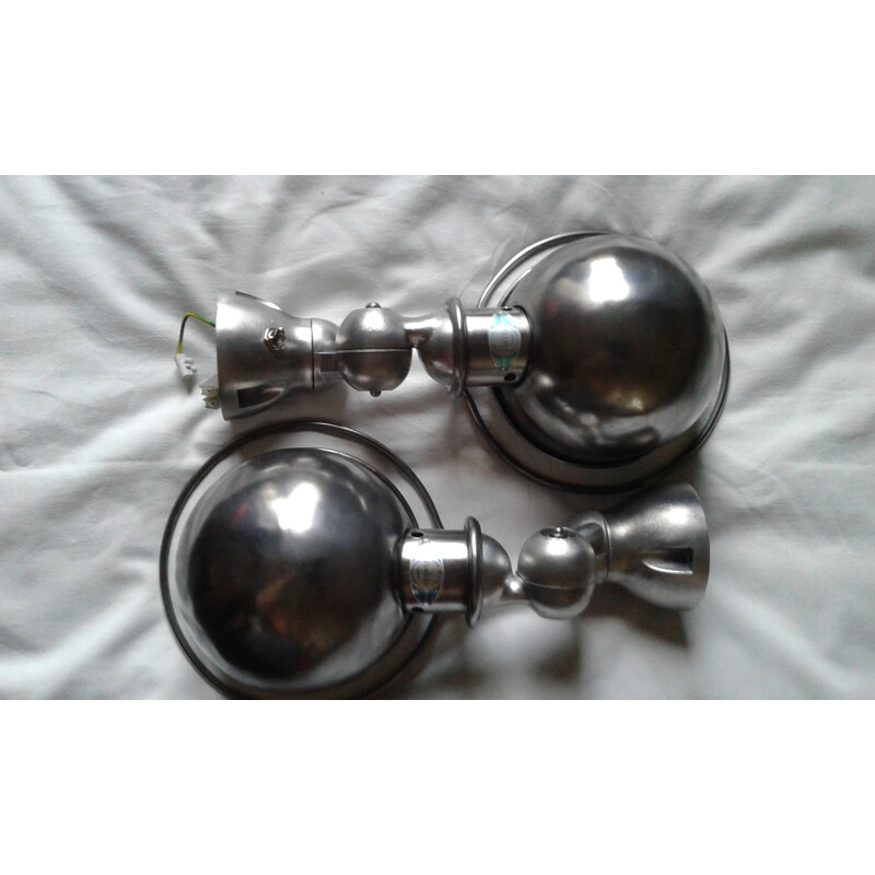 Set 2 vintage industrial wall lamps" Jielde"  by Jean Louis Domecq - 1950s