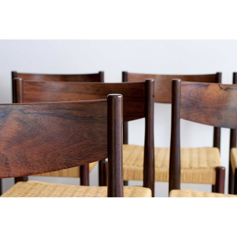 Set of 8 chairs in rosewood by Poul Volthe for Frem Røjle - 1960s