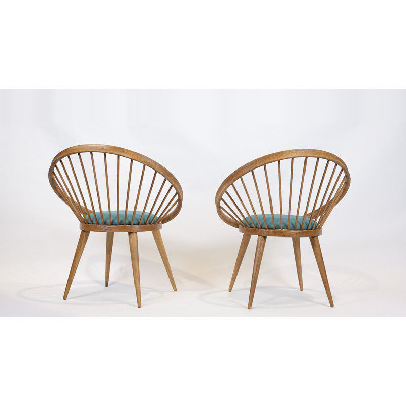 Suite de 2 fauteuils vintage suédois par Yngve Ekstrom - 1950