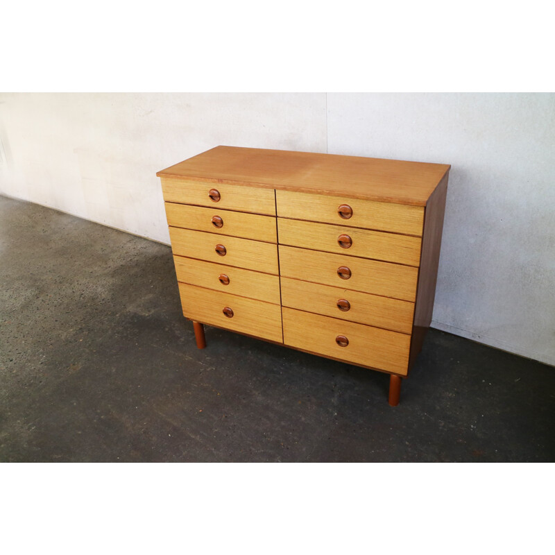 Vintage chest of drawers with 10 drawers by Schreiber - 1970s