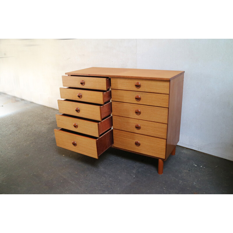 Vintage chest of drawers with 10 drawers by Schreiber - 1970s