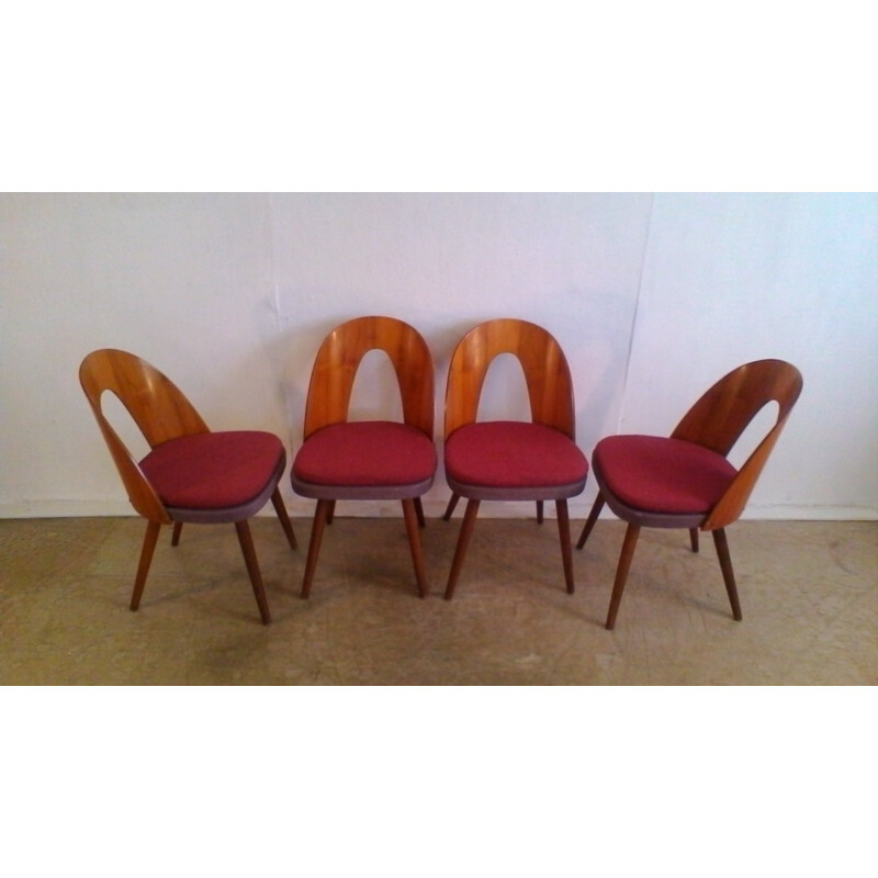 Set of 4 vintage Beechwood Chairs by Antonín Šuman - 1960s