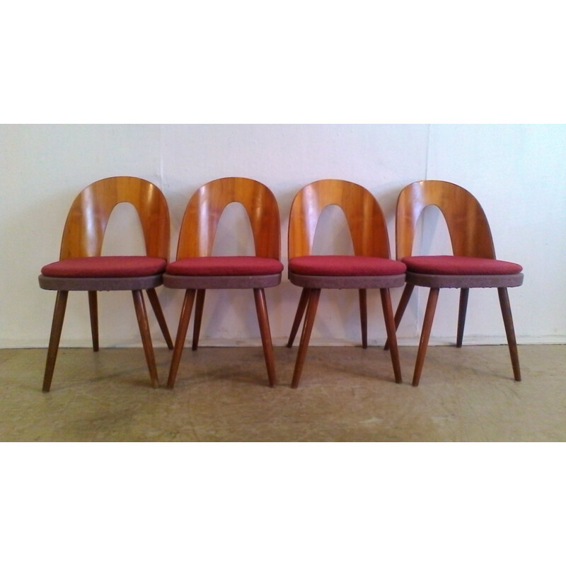 Set of 4 vintage Beechwood Chairs by Antonín Šuman - 1960s