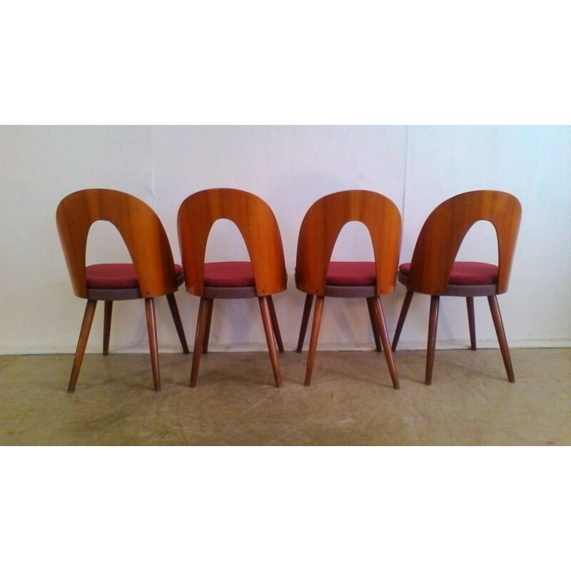 Set of 4 vintage Beechwood Chairs by Antonín Šuman - 1960s