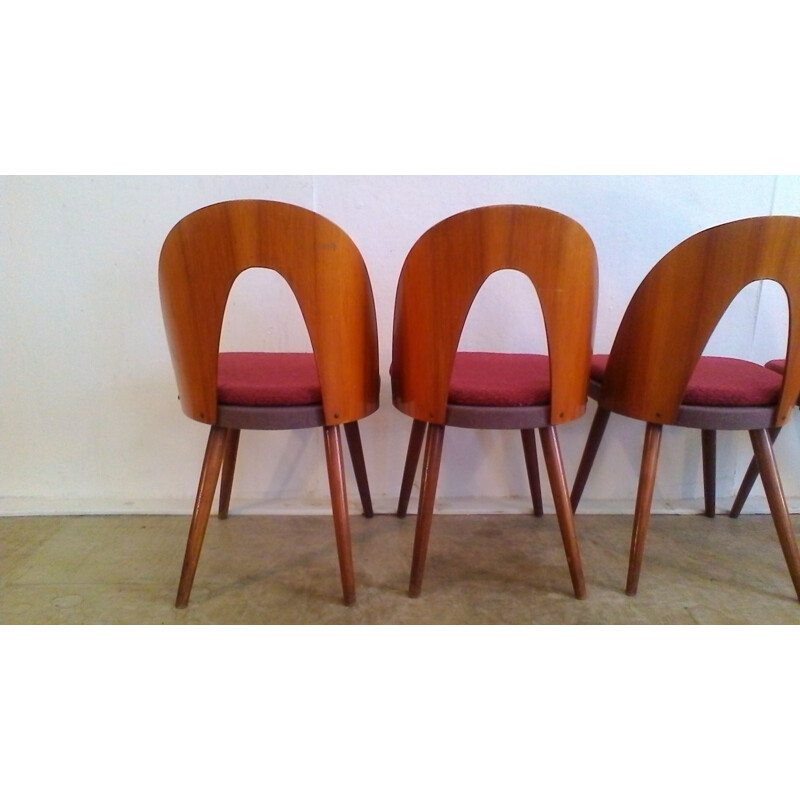 Set of 4 vintage Beechwood Chairs by Antonín Šuman - 1960s