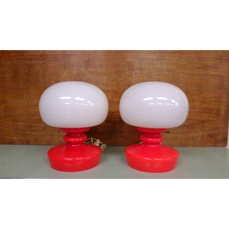 Pair of vintage table lamps by Kamenicky Šenov, Czechoslovakia 1970