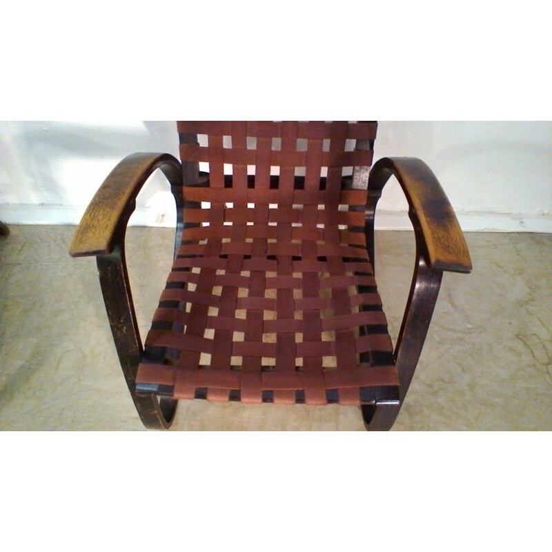 Suite de 2 fauteuils vintage en bois de hêtre courbé par Jan Vaněk - 1930