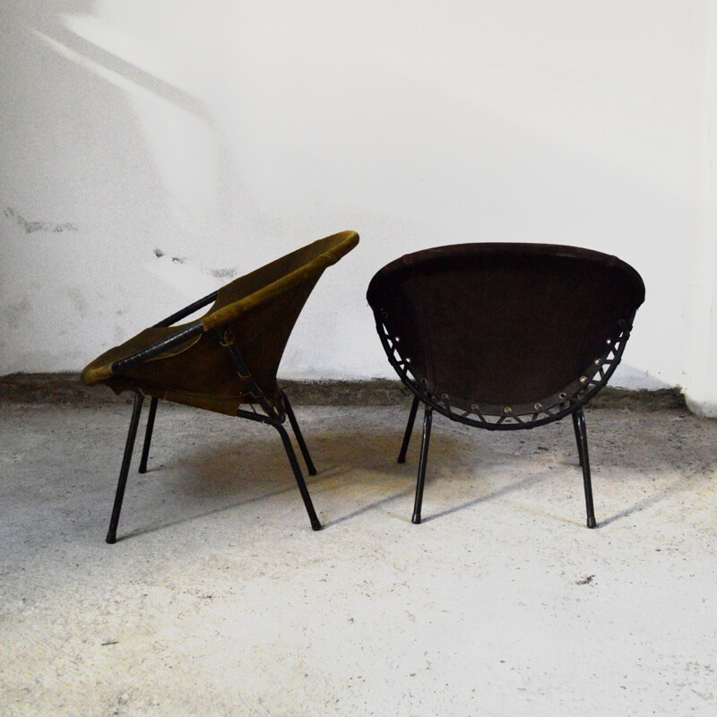 Set of 2 vintage armchairs by Lusch Erzeugnis - 1960s