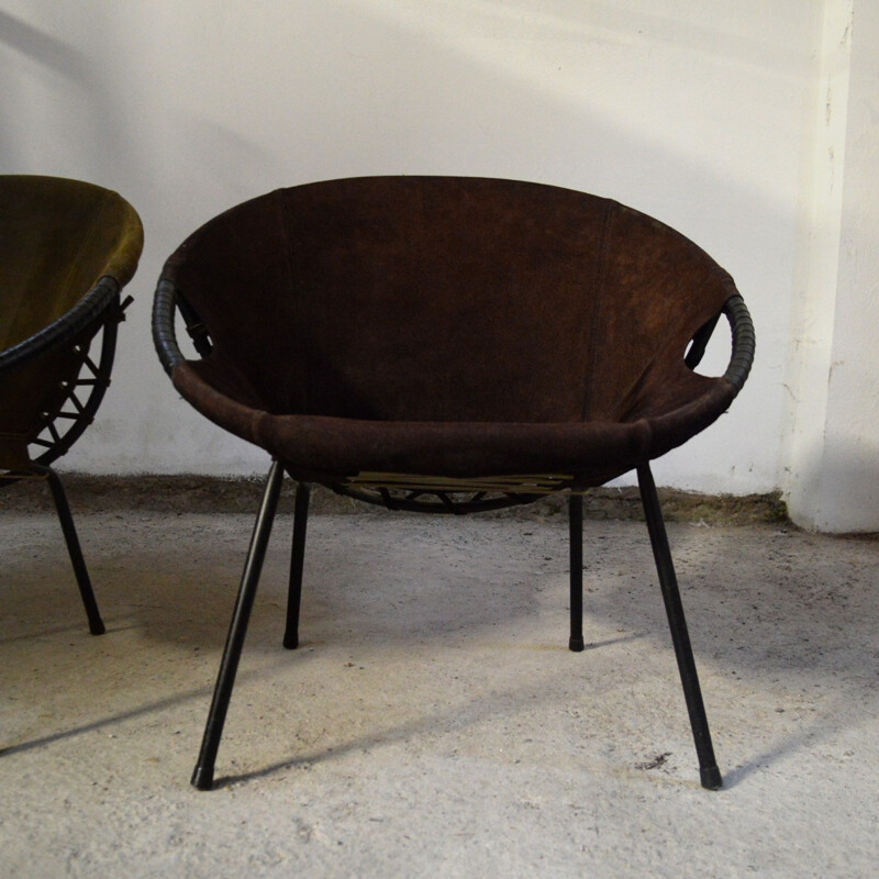 Set of 2 vintage armchairs by Lusch Erzeugnis - 1960s