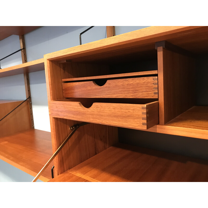 Vintage teak Wallunit by Poul Cadovius - 1960s