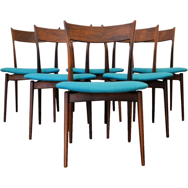 Set of 6 Danish palisander Vintage dining chairs - 1960s