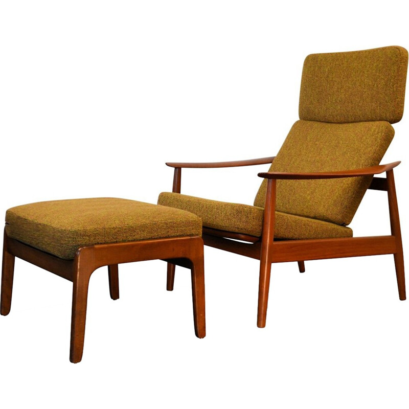 Teak Vintage lounge chair model FD-164 by Arne Vodder - 1960s