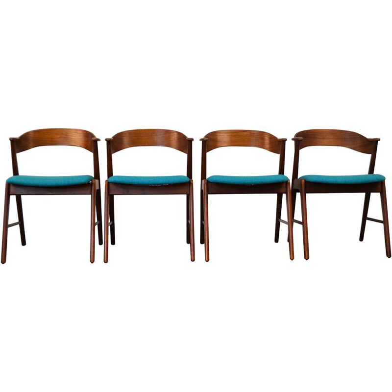 Set of 4 Teak Vintage dining chairs by Kai Kristiansen - 1960s