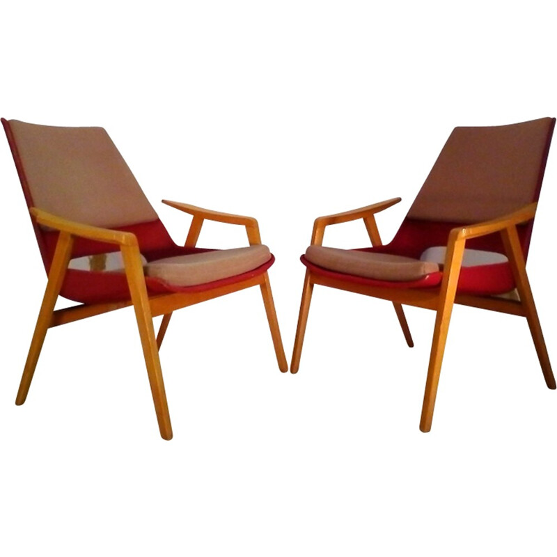 Suite von 2 Vintage Lounge Sessel von Miroslav Navratil - 1960