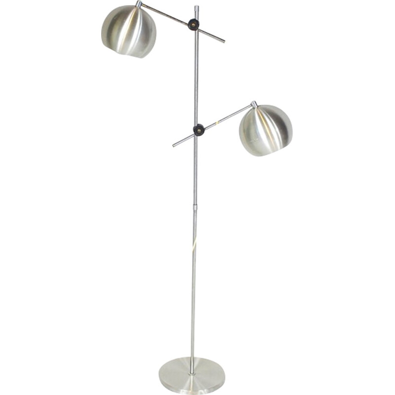 Vintage Danish Floor Lamp in aluminium - 1970s