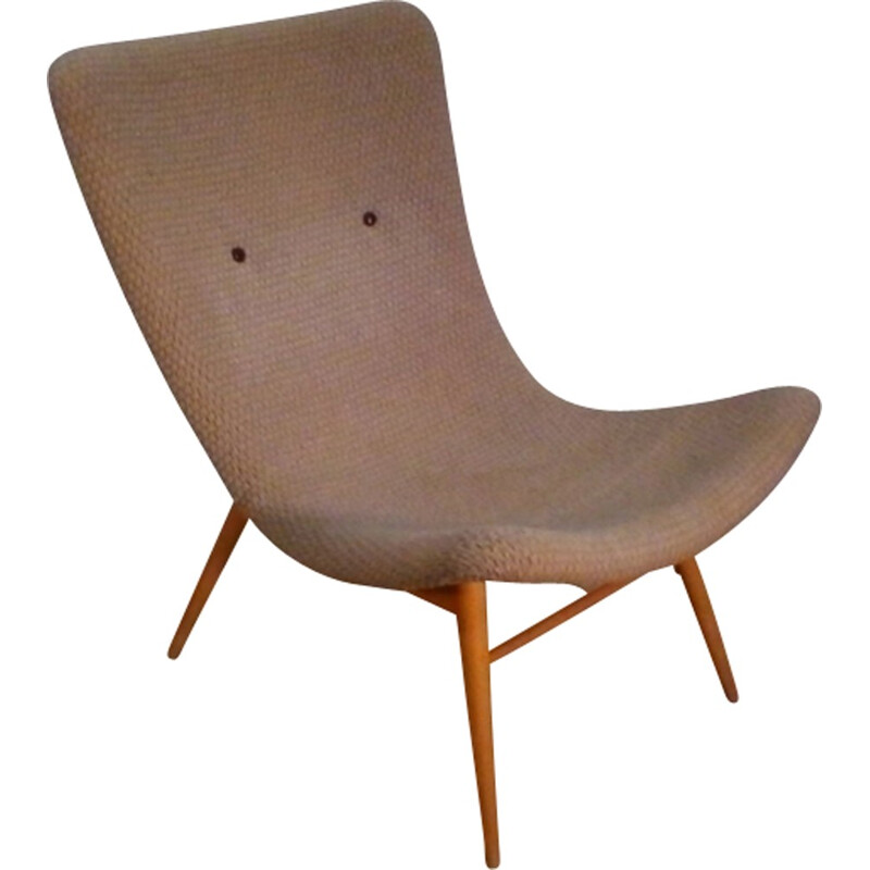 fauteuil lounge vintage par miroslav Navratil - 1950