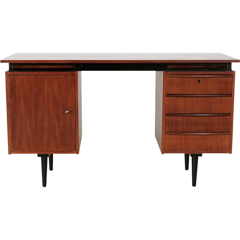 Writing Desk in teak  with extendable pull out shelves - 1960s 