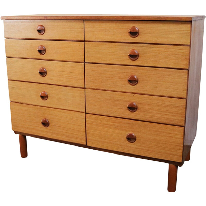 Vintage chest of drawers with 10 drawers by Schreiber - 1970s
