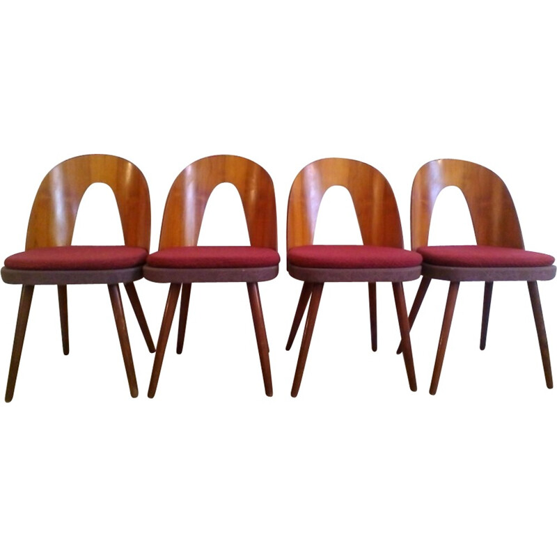 Set of 4 vintage Beechwood Chairs by Antonín Šuman - 1960s