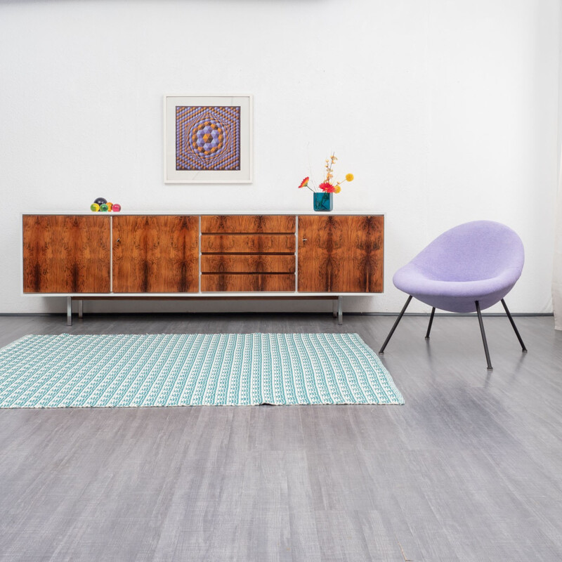 Vintage sideboard in rosewood & chrome - 1970s