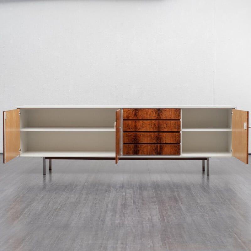 Vintage sideboard in rosewood & chrome - 1970s