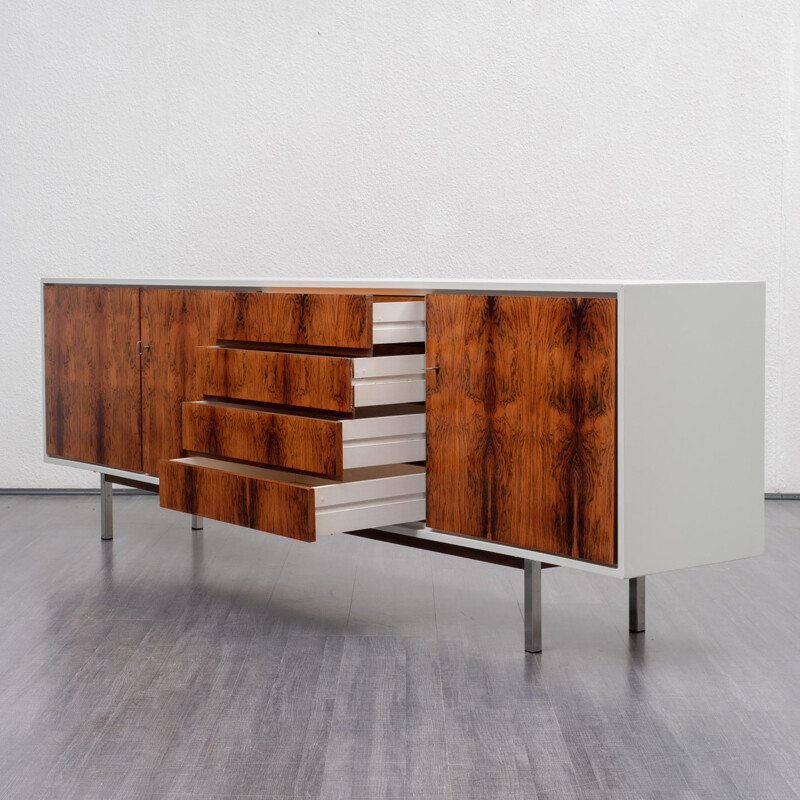 Vintage sideboard in rosewood & chrome - 1970s