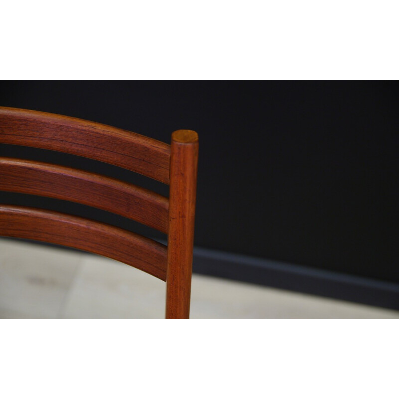 Vintage set of 4 teak dining chairs - 1960s