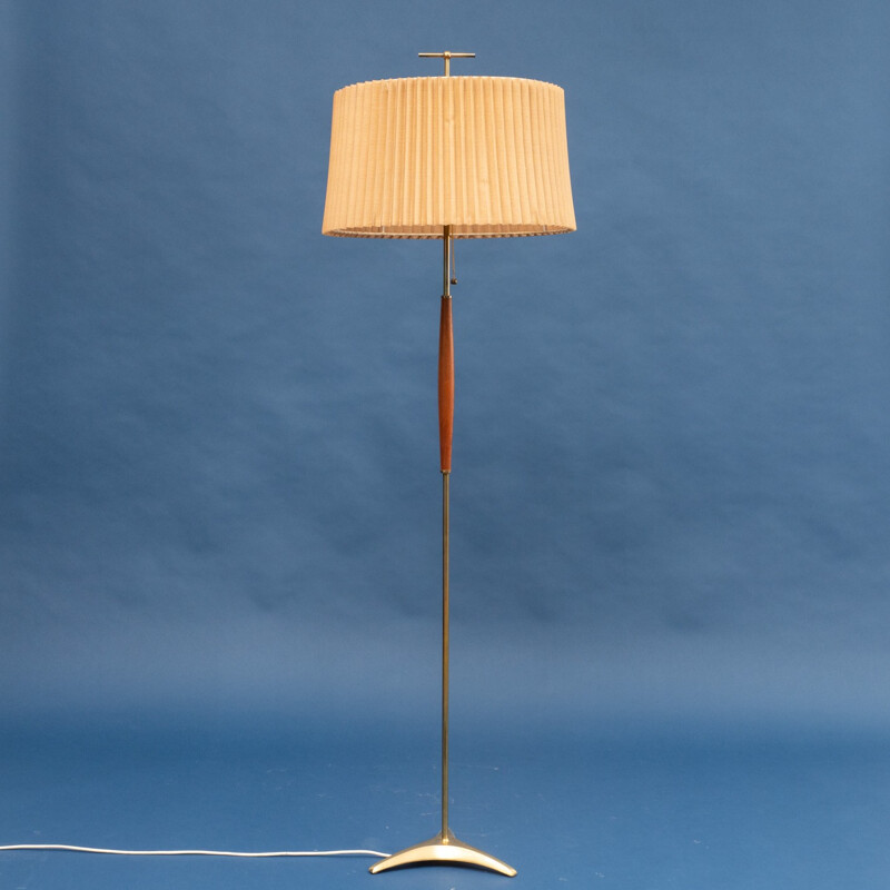 Vintage brass floor lamp - 1950s