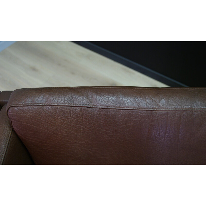 Vintage danish leather 2 seater sofa  - 1960s
