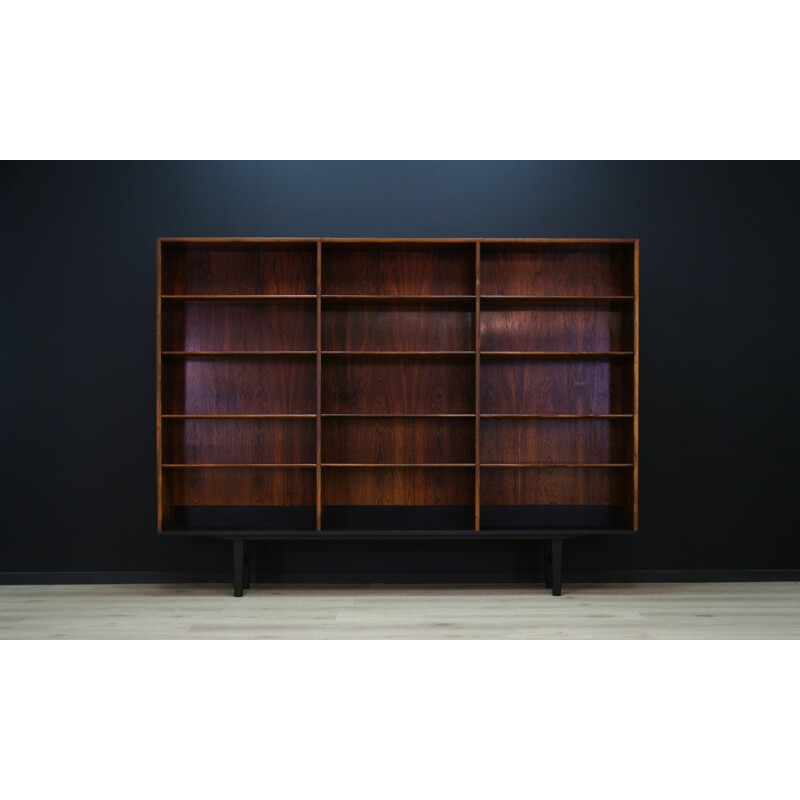 Vintage rosewood bookcase by A. J. Iversen - 1960s