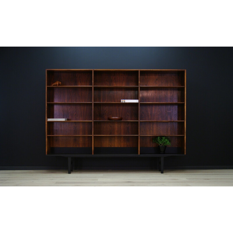 Vintage rosewood bookcase by A. J. Iversen - 1960s