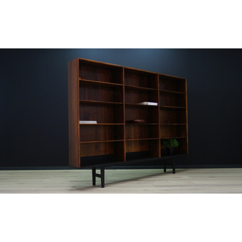 Vintage rosewood bookcase by A. J. Iversen - 1960s