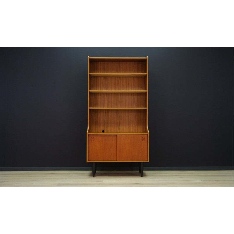 Vintage teak bookcase with 3 shelves - 1960s